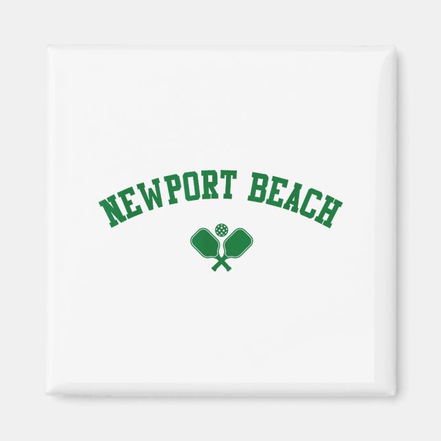 Newport Beach Pickleball Grüne  Magnet (Vorne)