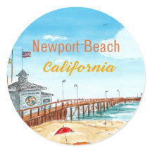 Newport Beach Pier Aufkleber