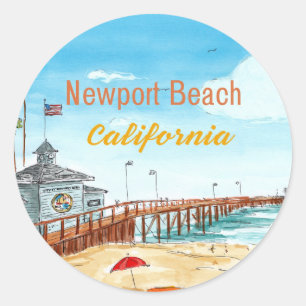 Newport Beach Pier Aufkleber