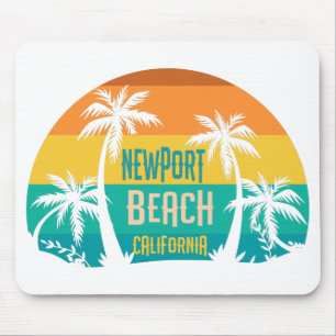 Newport Beach Retro Mousepad