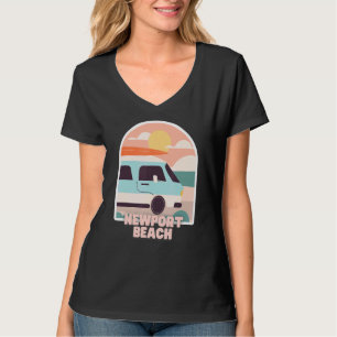 Newport Beach Retro Pastellfarben Sun & Surfing Va T-Shirt
