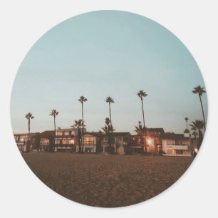 Newport Beach Runder Aufkleber