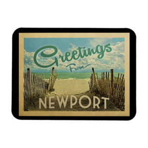 Newport Beach Vintage Magnet