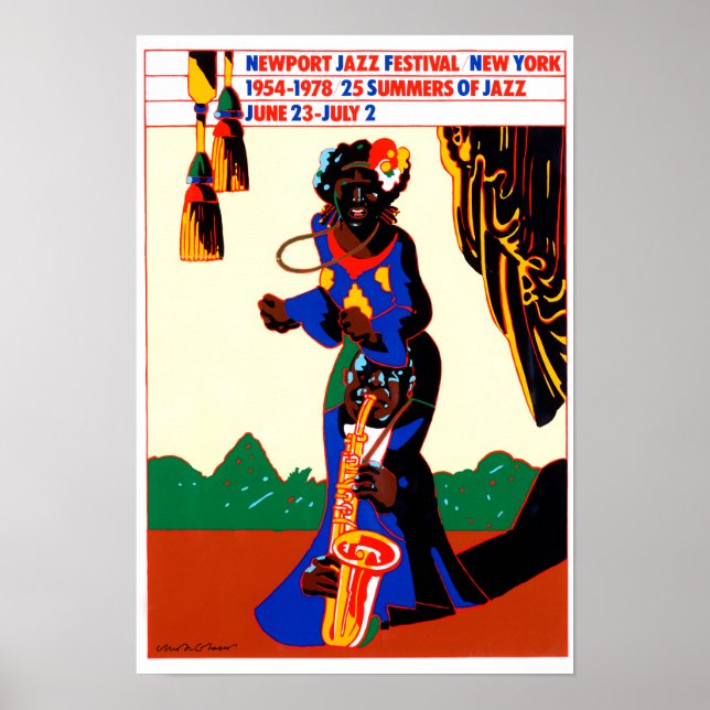 Newport Jazz Festival 1976 Vintage Poster (Vorne)