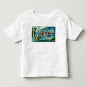 Newport, Oregon - große Buchstabe-Szenen Kleinkind T-shirt