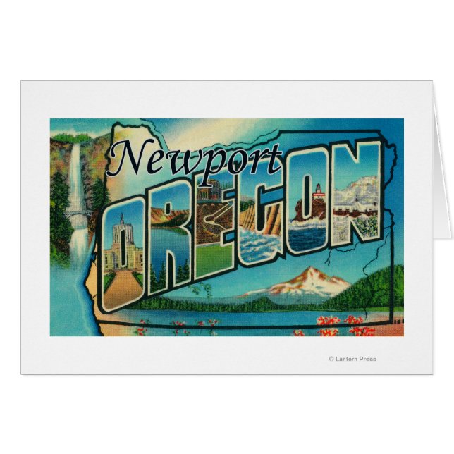 Newport, Oregon - Scènes de grandes lettres (Devant horizontal)