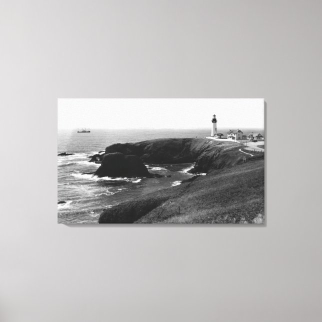 Newport, Oregon Yaquina Leuchtturm Aussicht Leinwanddruck (Vorderseite)