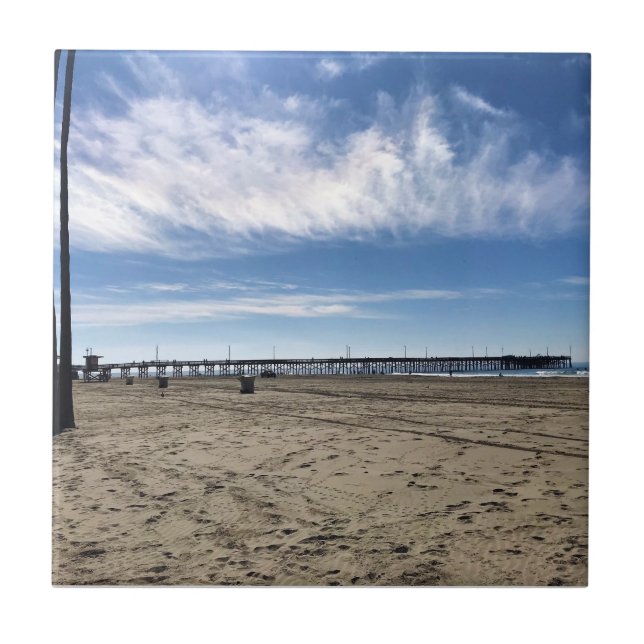 Newport Pier, Newport Beach, Kalifornien Fliese (Vorderseite)
