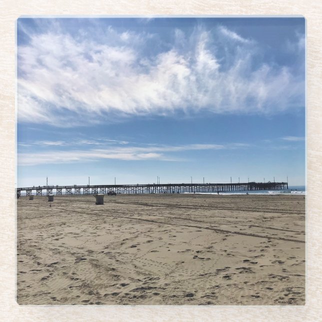 Newport Pier, Newport Beach, Kalifornien Glasuntersetzer (Vorderseite)
