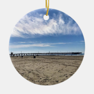 Newport Pier, Newport Beach, Kalifornien Keramik Ornament