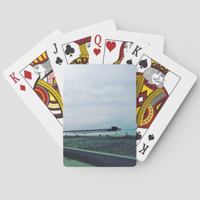 Newport Pier, Newport Beach, Kalifornien Spielkarten (Rückseite)