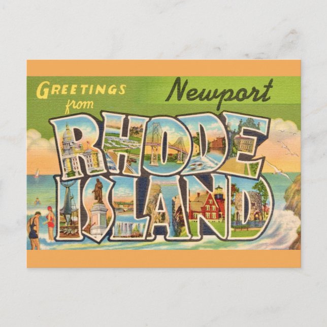 Newport Rhode Island Grüße Postkarte (Vorderseite)