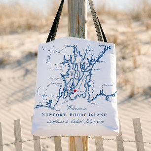 Newport Rhode Island Hochzeits-Willkommens-Tasche Tasche