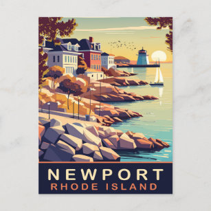Newport, Rhode Island, Küste, Reisen Postkarte