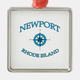 Newport Rhode Island Nautical Silbernes Ornament