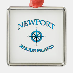Newport Rhode Island nautisch Silbernes Ornament