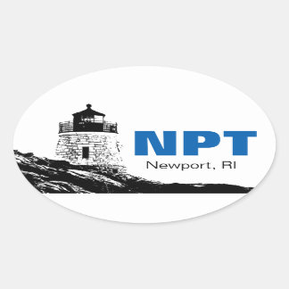 Newport, Rhode Island, ovaler Autoaufkleber Aufkleber