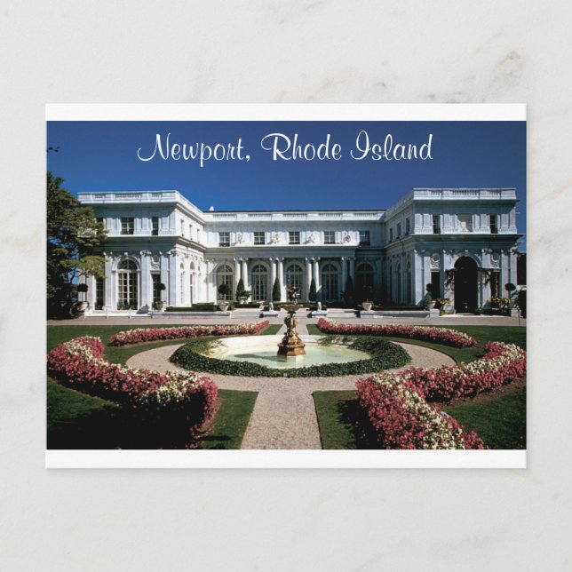 Newport Rhode Island, Rosecliff Mansion Post Card Postkarte (Vorderseite)