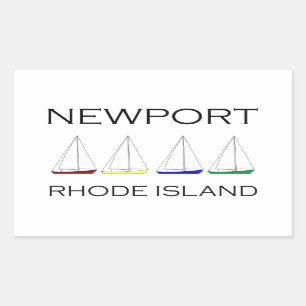 Newport Rhode Island Sailboote Rechteckiger Aufkleber