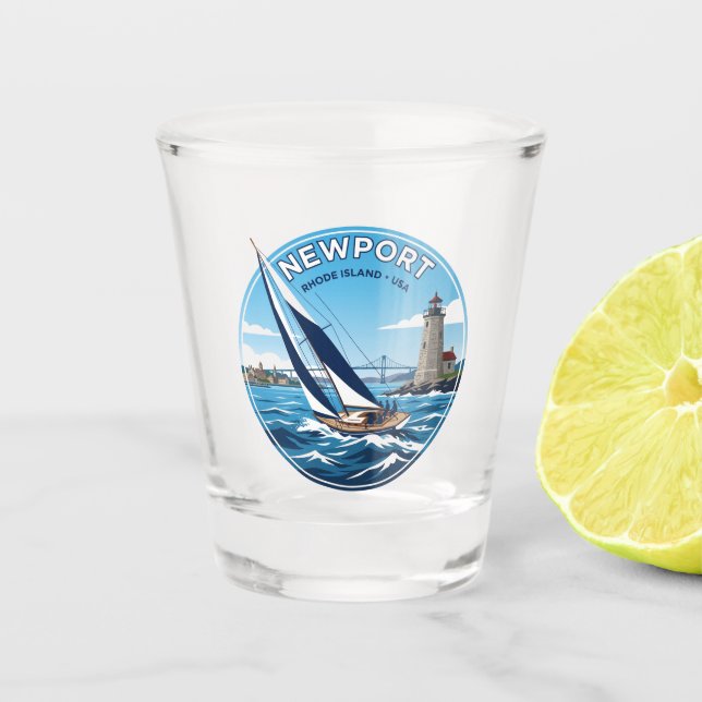 Newport Rhode Island Schnapsglas (Vorderseite)