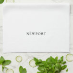 Newport Rhode Island Tea Towel Coastal Kitchen Geschirrtuch<br><div class="desc">A classic Newport, Rhode Island tea towel designed with clean typography and timeless coastal style. Perfect for adding a touch of East Coast charm to your kitchen, beach house, or summer home. A thoughtful gift for Newport lovers, sailing enthusiasts, and anyone who appreciates refined coastal decor.</div>