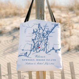 Newport Rhode Island Wedding Welcome Tote Bag Tasche