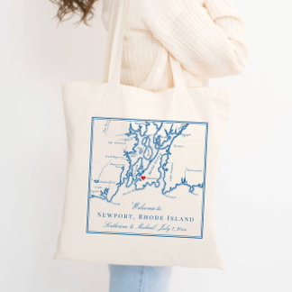 Newport Rhode Island Wedding Welcome Tote Bag Tragetasche