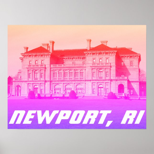 Newport, RI Cliff Walk Mansion - Gilded Age Poster (Vorne)