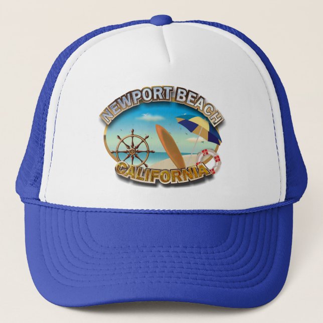 Newport-Strand, Kalifornien Truckerkappe (Vorderseite)