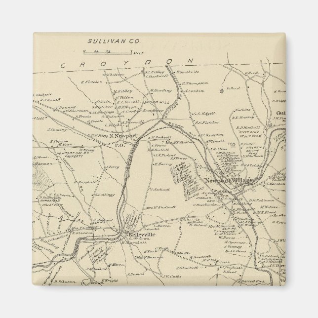 Newport, Sullivan Co Magnet (Vorne)