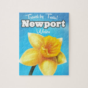 Newport Wales Vintag Daffodisches Reiseplakat