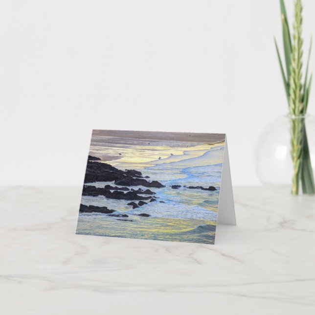 Newquay Beach Sunset Karte (Vorderseite)