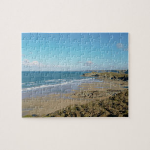 Newquay Bucht setzt Cornwall England auf den