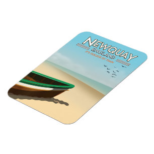 Newquay England Vintage-Reiseplakat für die Küste Magnet