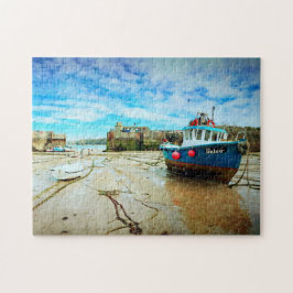 Newquay Harbor, Cornwall bei Low Tide