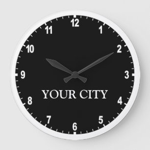 News Room Clock (Dark) Große Wanduhr