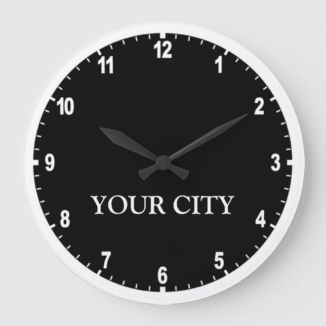 News Room Clock (Dark) Große Wanduhr (Vorderseite)