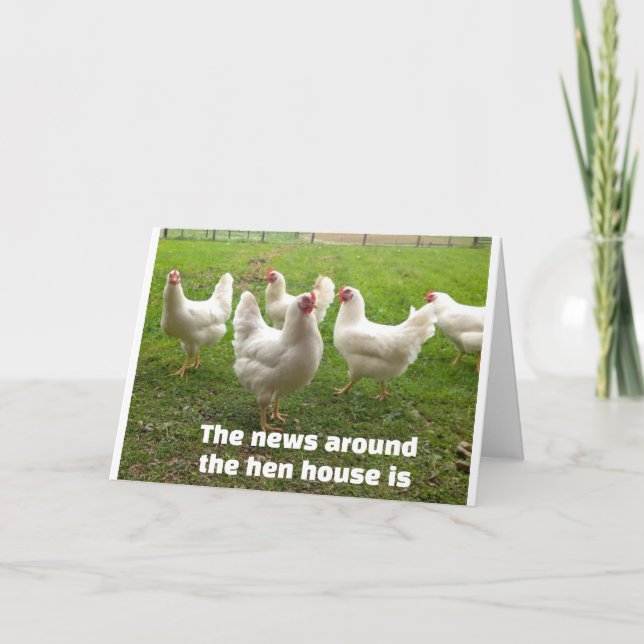 NEWS UM HEN HOUSE IST ES "GLÜCKLICH 40." KARTE (Vorderseite)