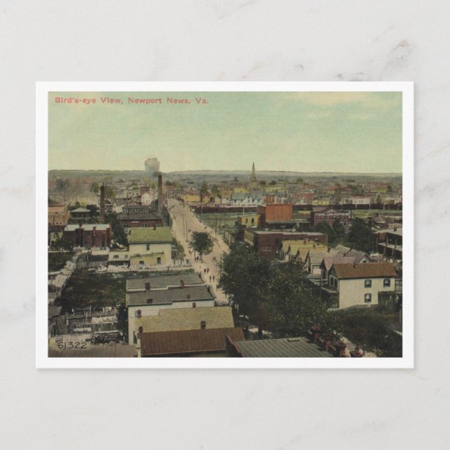 News VA, Bird's Eye View 1911 Postkarte (Vorderseite)