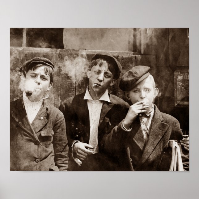 Newsboys - Foto Kinderarbeit 1910 Poster (Vorne)