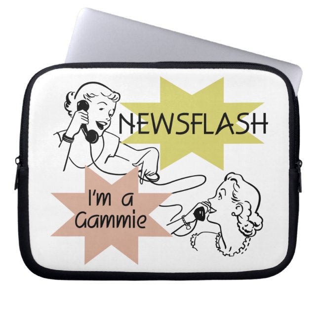 Newsflash Ich bin ein Gammie-Geschenk Laptopschutzhülle (Vorderseite)
