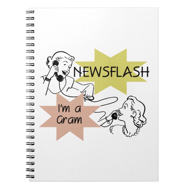 Newsflash Ich bin ein Gram Geschenke Notizblock (Vorderseite)
