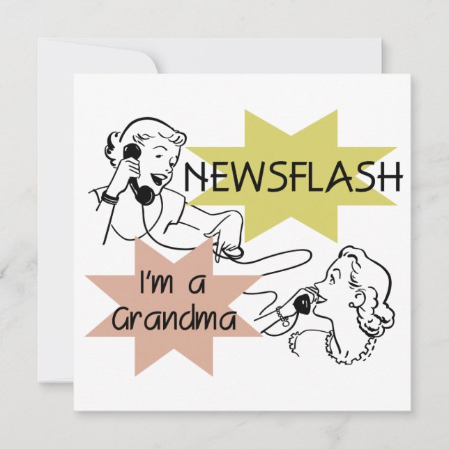 Newsflash Ich bin ein Oma T - Shirt und Geschenke (Vorderseite)