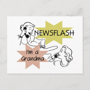 Newsflash Ich bin ein Oma T - Shirt und Geschenke Postkarte