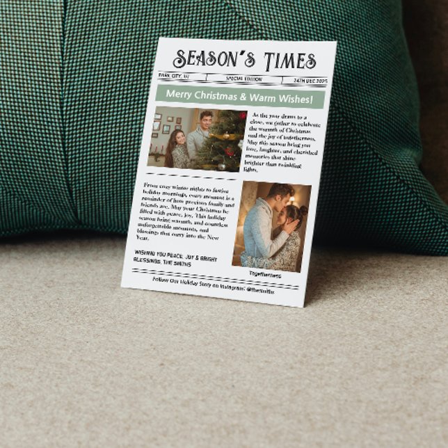 Newsletter Arch Foto Collage Weihnachten Vintag (newspaper year in review minimalist photo collage unique simple minimal )