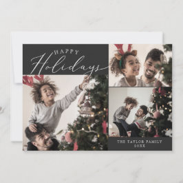 Newsletter "Delicate Charcoal Happy Holidays" im F Feiertagskarte
