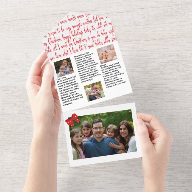 Newsletter zu Weihnachten 🎄 ✨ Foto All In One Einladung (Abreißtisch)