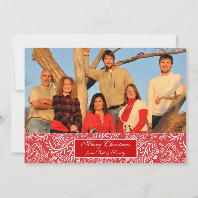 Newsletter zur Weihnachtskarte "Back Red Stripes" Einladung (Vorderseite)