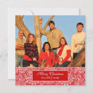 Newsletter zur Weihnachtskarte "Back Red Stripes" Einladung
