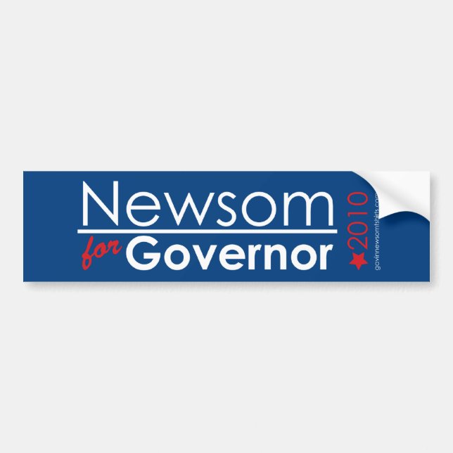 Newsom für Gouverneur Autoaufkleber (Vorne)